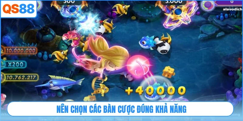 Nên chọn các bàn cược đúng khả năng